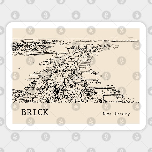 Brick New Jersey Magnet by Lakeric